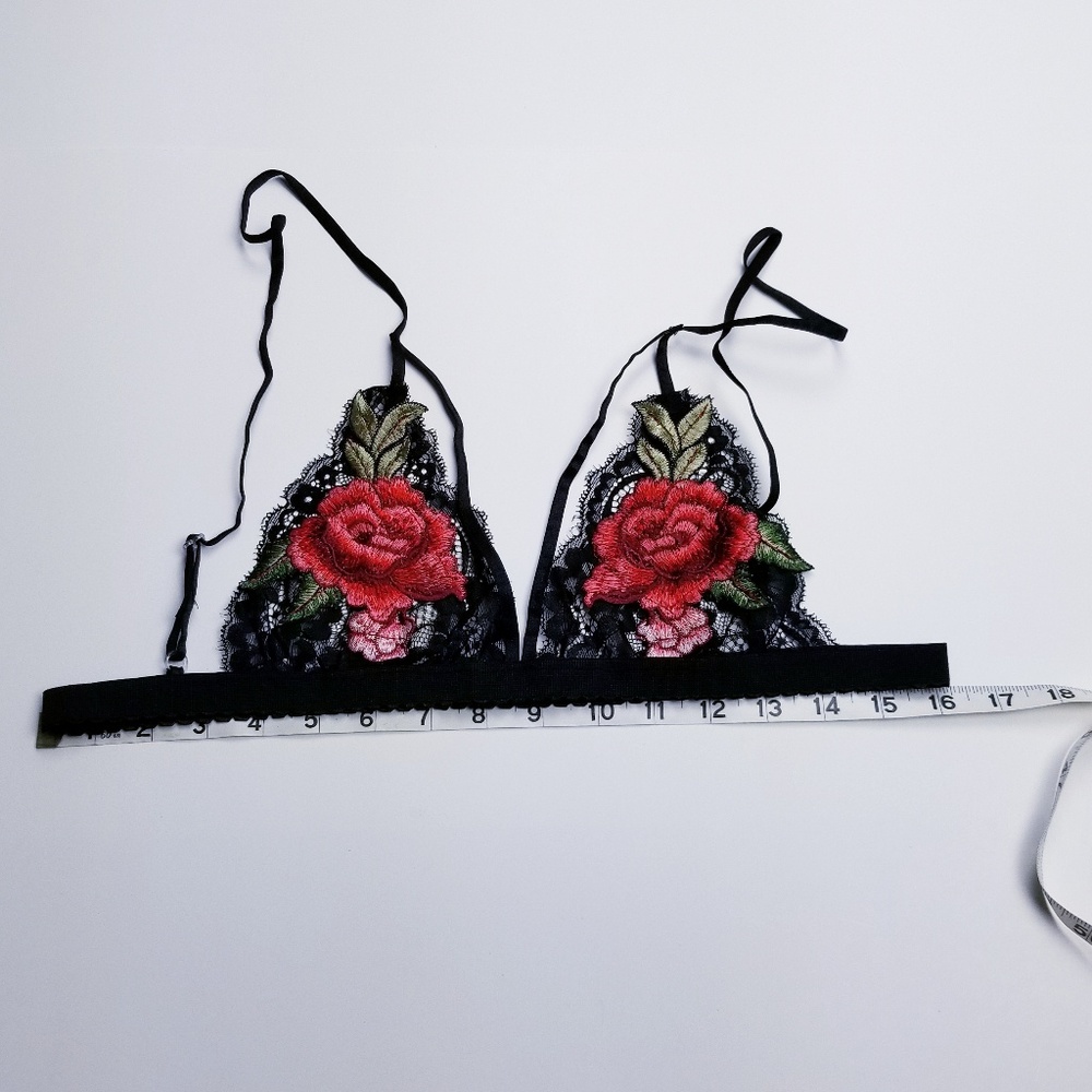 Strappy Lace Embroidered Bra Bralett - Picture 4 of 6